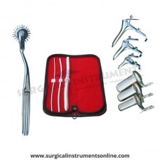 Hegar uterine dilator 3 pieces set,3-4, 5-6, 13-14, pinwheel, grave 3pcs, collin 3pcs